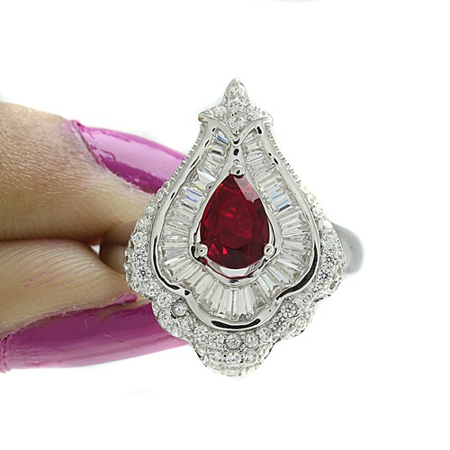 Ruby simulated diamond - ruby,