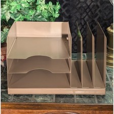 Heavy Duty Vintage Lit-Ning Model 3 HV 6 Slot Horizontal Vertical Desk Organizer