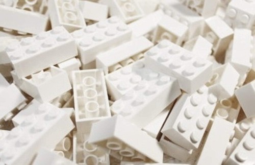 New white 2x4 lego brick - new,