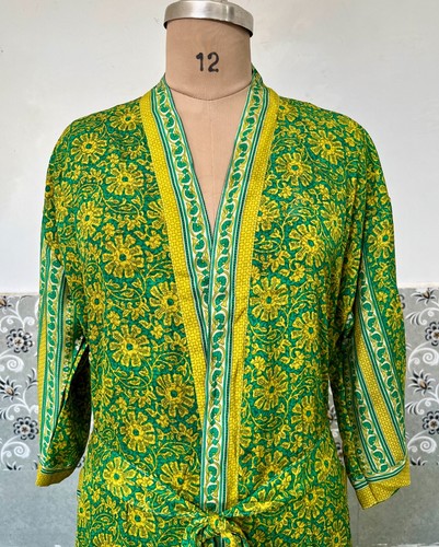 Robe kimono longue florale - kimono,