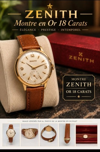 Montre zenith massif k - montre, or