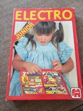 Jumbo Electro Junior Vintage electronic game.  15 double sided cards.  Great!