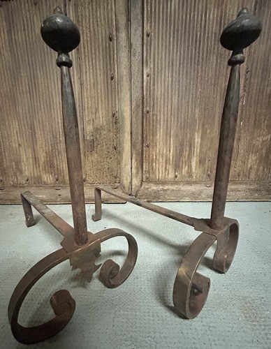 Paire chenets ancien - paire,