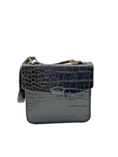 Sac à main en cuir noir à