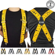 Bretelles Homme Elastique Bande Ruban à Mesurer Jaune Centimètre Fun Bricolage X