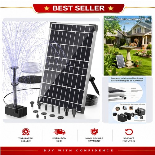 Fontaine solaire poposoap 12w - solaire,