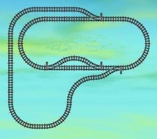 Lego® train rails RC chemin