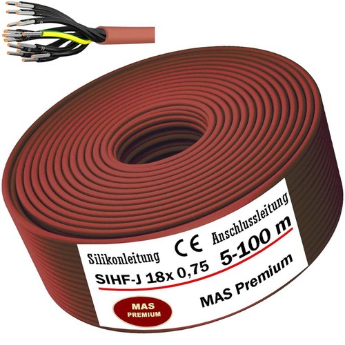 Câble silicone 100m - silicone, 5-100m