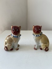 Paire de carlin porcelaine Pug