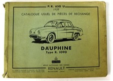 RENAULT Dauphine Type R 1090 Car Parts List Illustrated 1959 #PR R 650 U