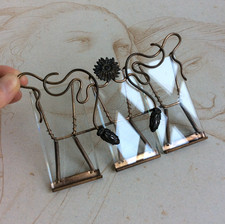 Ancien Cadre Photo Triple