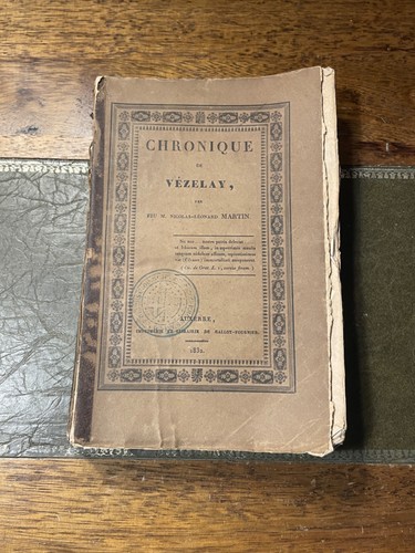 Livre chronique vézelay - chronique, de