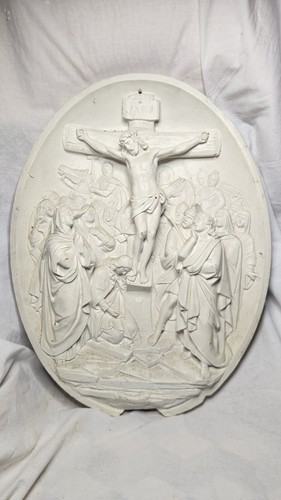 Superbe plaque murale ovale - , en