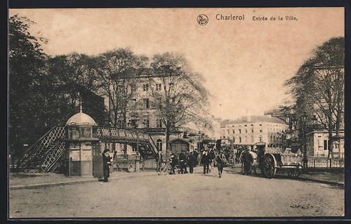 Cpa charleroi entrée la - de,
