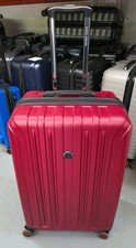 Delsey Paris Accelerate 29" Checked Hardside Luggage Red PRE-OWNED 