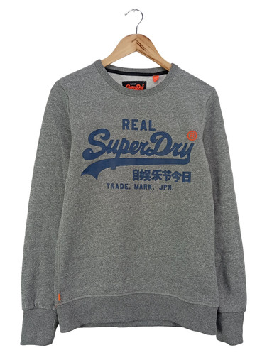 Superdry pull homme gris logo - superdry,
