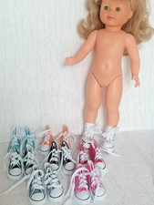 Chaussures de Poupée Baskets modes et travaux 40 cm petit colin tissu couleurs