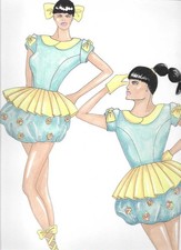 DESSIN DE MODE   AQUARELLE CHRISTY HOBART