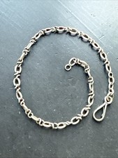 Ancienne Grande Châtelaine Chaîne De Montre A Gousset En Argent Massif