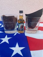 JACK DANIELS -2 VERRES IRAN MAIDEN +1 MIGNONNETTE EN VERRES-TOUR 25