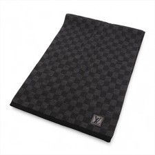 Louis Vuitton M70028 Echarpe Petit Damier MR0168 Scarf Wool Black