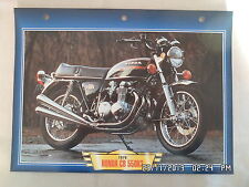 CARTE FICHE MOTO HONDA CB 550