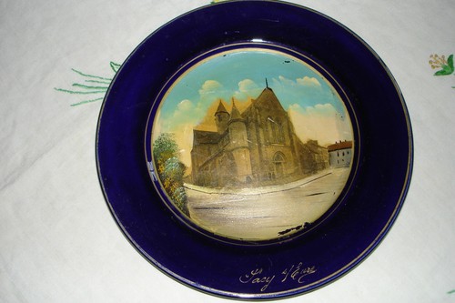 Assiette peinte pacy eure - peinte, "pacy/eure"