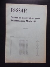 § PASSAP cahier de description pour Schaffhauser Mode 159 - duomatIc 80/S
