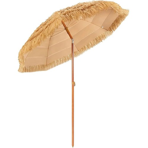 Parasol paille inclinable - parasol,