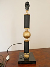 Pied de lampe noir et or en