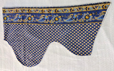 French Country Pierre Deux Souleiado Tailored Valance, Lined, Blue & Yellow