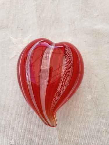 Presse papiers verre rouge - presse-papiers,