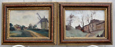COROT XIXe...2 BELLES POCHADES...MOULIN DE PICARDIE & REMPARTS D'ARRAS
