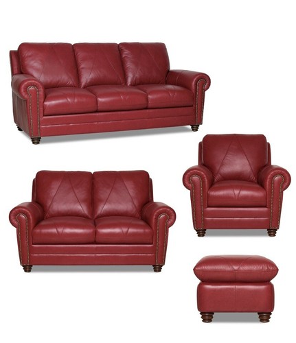 New italian leather living - new,