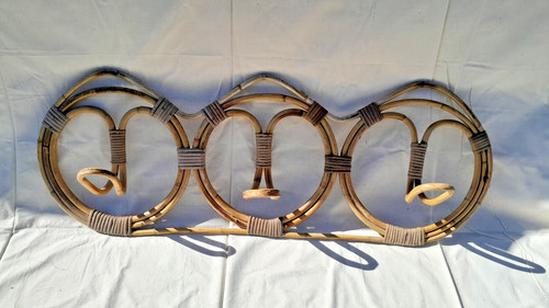 Porte manteau vintage - porte-manteau, rotin