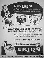 ADVERTISEMENT 1953 ERTON PRESENTS THE FLEXTON RANGE CLUB CHAIR DUNLOPILLO