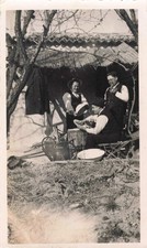 OLD PHOTOGRAPH IN A GARDEN AT TABLEWARE TIME