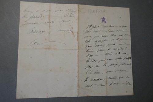 Lettre paul arène poète - lettre,