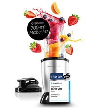 GOURMETmaxx Nutri Batteur Mélangeur Smoothie Shakes Broyeur 700ml