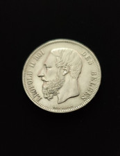 [Argent] 5 Francs Belges - Leopold II - Roi Des Belges - TTB/SUP / 1869