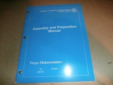 Vintage VESPA Piaggio Assembly Preparation Dealer Manual 50 Special P125X P200E
