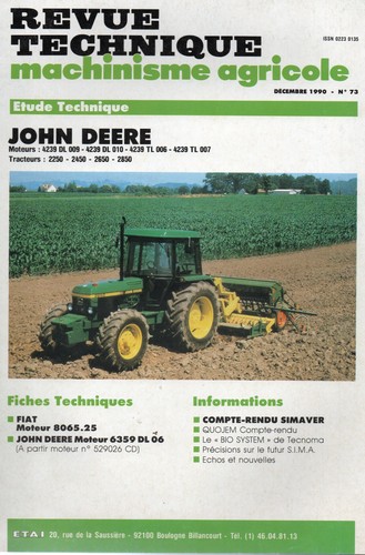 Revue technique tracteurs john - revue,
