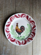 Ceramic plate decor of a rooster / HBCM France / diameter 22cm