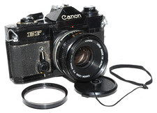 Canon EF w/50mm f/1.8 Lens + Lens Filter & Cap