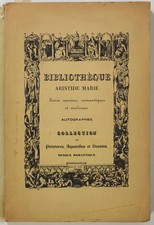 [Bibliophile] Bibliothèque Aristide Marie : Livres anciens, romantiques ... 1938