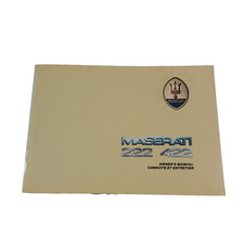 USE AND MAINTENANCE BOOKLET IN FRENCH / ENGLISH MASERATI BITURBO 222 -422