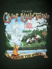 vtg CAMP CHIEF LITTLE TURTLE T SHIRT vtg Boy Scouts of America BSA Indiana LG