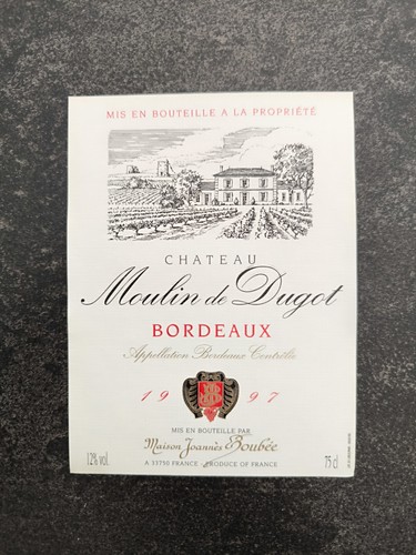 étiquette vin château - de,