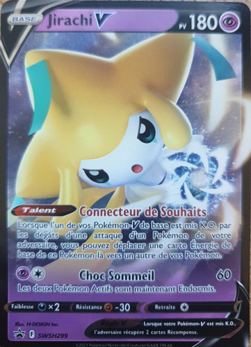 Carte pokémon jirachi - pokémon, jirachi-v