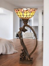 Lampe Antique Figurine Danseuse Lampe de Table Tiffany Luminaire Vintage